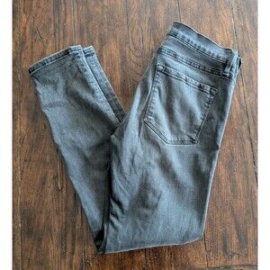 Frame Le Garcon Gray Jeans Silverwood Women 27 Mid Rise Distressed Straight Leg